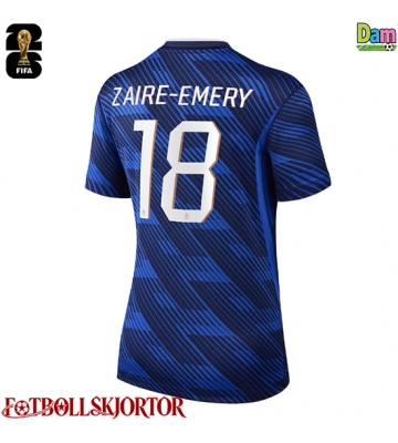 Frankrike Warren Zaire-Emery #18 Hemmatröja Dam VM 2026 Kortärmad
